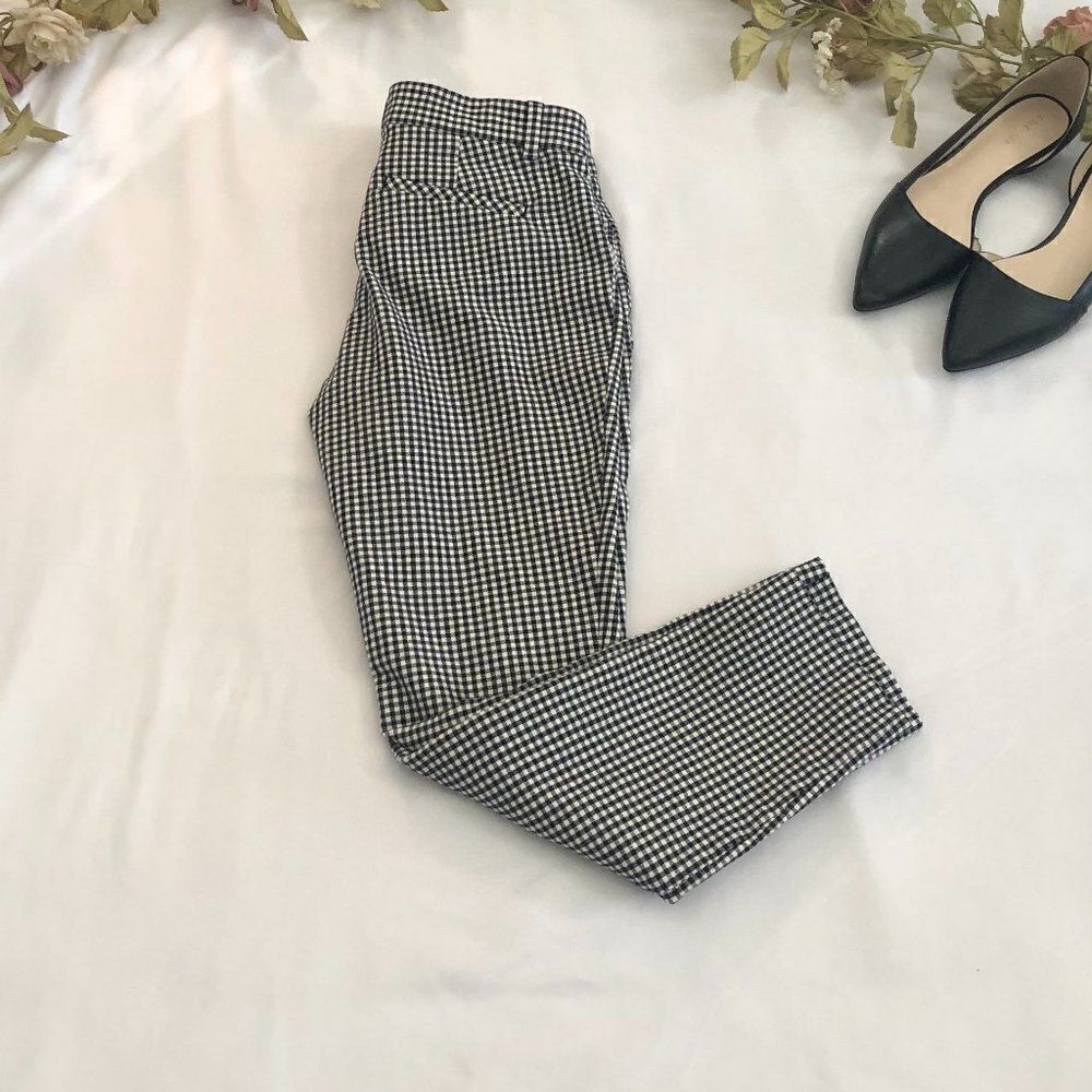GAP Black & White Gingham Cropped Ankle Pants